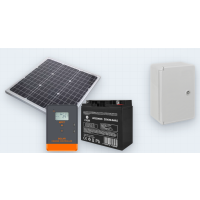 Zestaw solarny 12V 50W MPPT 20A akumulator 20Ah IP65 monitoring, kamera GSM, pastuch, oświetlenie, czujniki