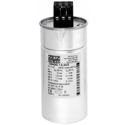 Kondensator kompensacyjny 2kvar 3-fazowy 400V ZEZ SILCO CSADG-0,44/2-HD
