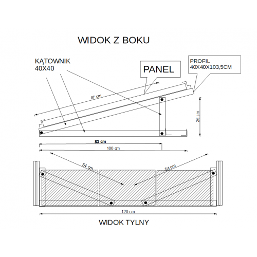 Jak zbudować system montażowy na 1 panel w poziomie na dach, obciążeniowy, pochylenie 17 stopni