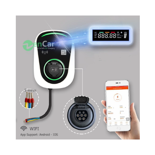 Wallbox 22kW ZENCAR DUOSIDA 3-fazy RFID WiFi gniazdo Typ 2